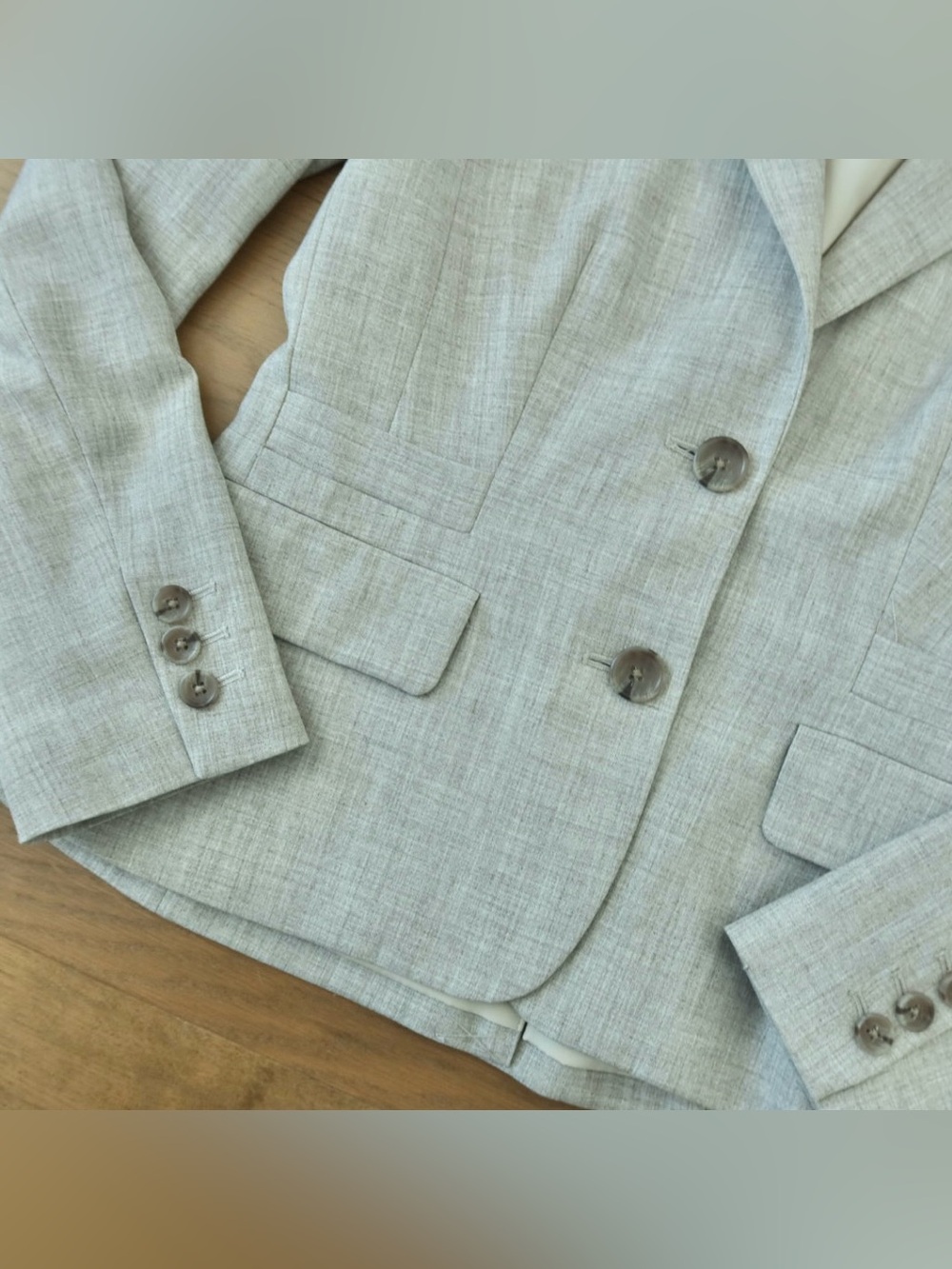 Banana Republic Light Gray Women's Suit Jacket & Pants - Picture 2 of 7